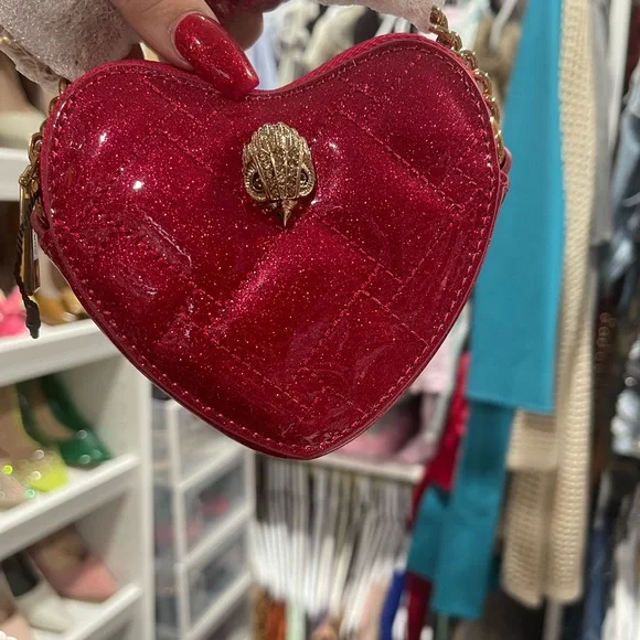 Kurt Geiger bundle stunning Ring and Glittery Red Heart Mini Bag - Picture 10 of 13
